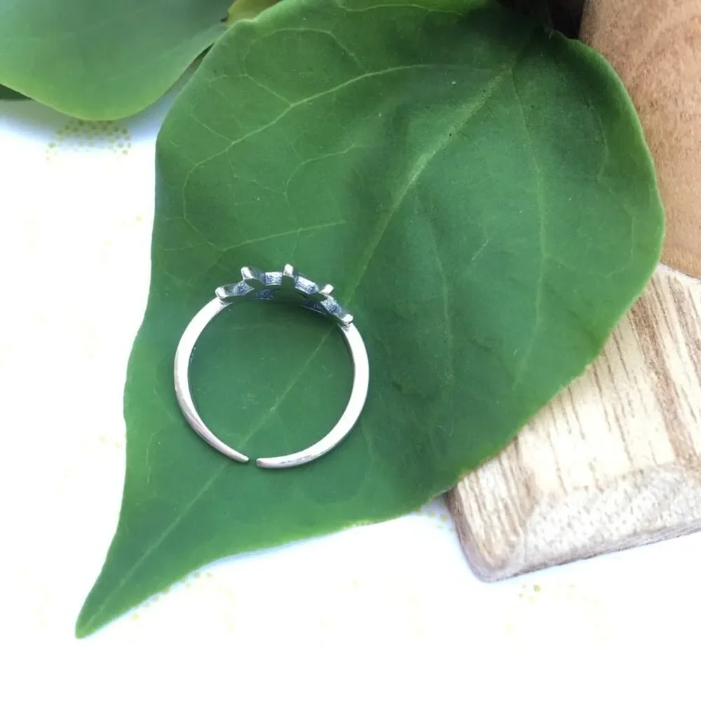 Evil Eye Sterling Silver Toe Ring Midi Ring